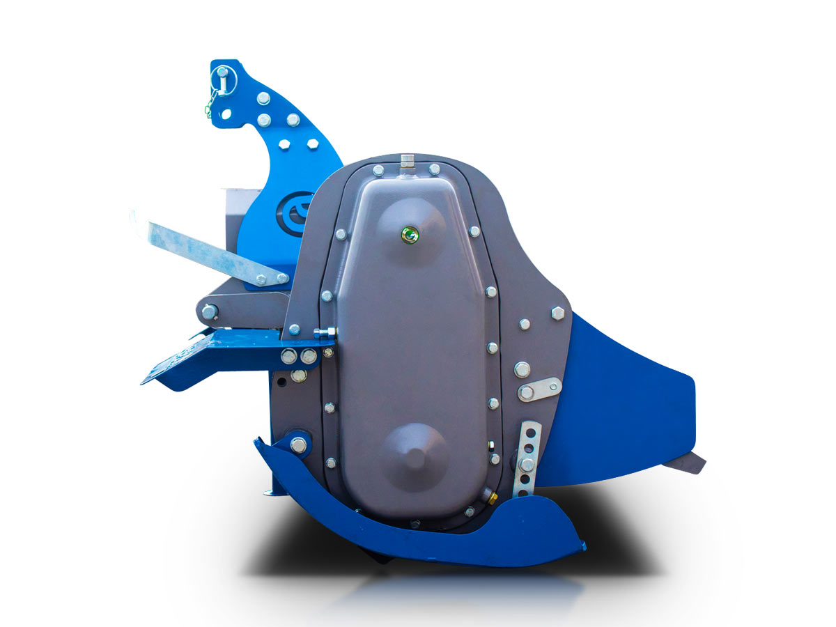 FREZA M145 | Graecus | Φρέζα μεσαίου τύπου συρταρωτή για μικρά τρακτέρ Solis, LS, Kubota κ.ά - με μηχανική μετατόπιση - επιφάνεια εργασίας 145εκ 